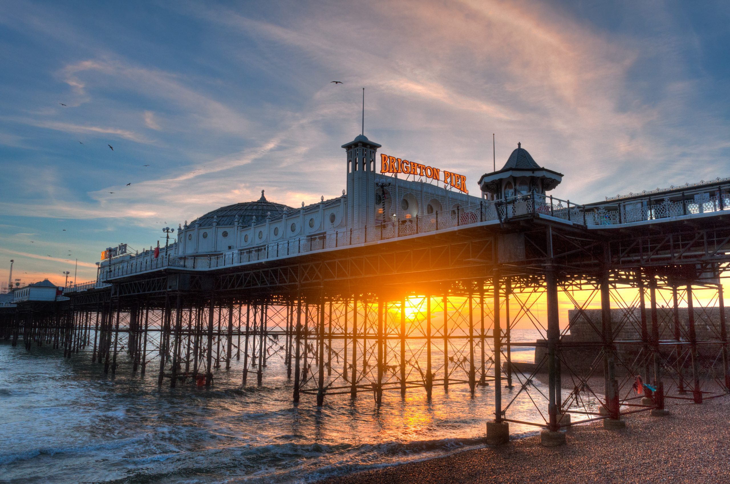 Brighton Pier at sunset